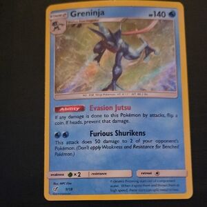 Greninja Blue Trading Card - Holo Foil
